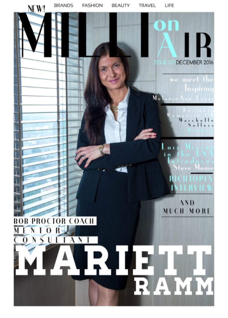 Mariett Ramm featured in MillOnAir Global Magazine